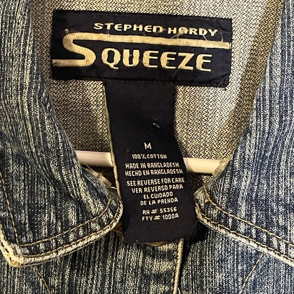 Stephen Hardy Squeeze Women's Denim Jean Jacket Button Front Size Medium - Picture 3 of 10